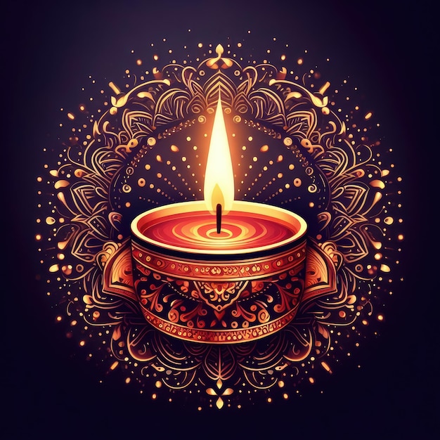 Hindu candle for banner