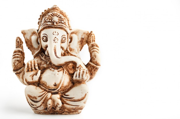 Photo hindu god ganesh on white