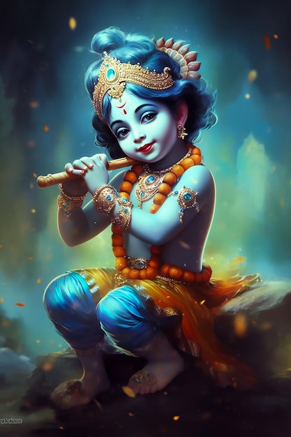 Photo hindu god krishna janmashtami wallpaper