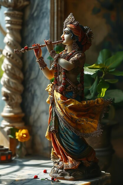 Photo hindu god radha krishna