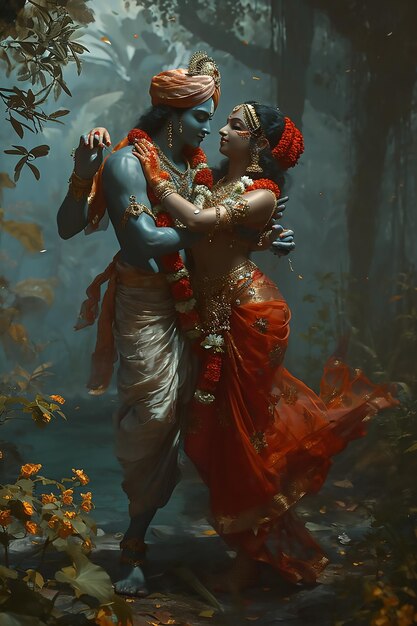 Foto dio indù radha krishna