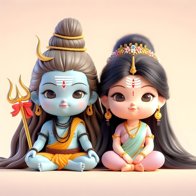 Hindu God Shiva and Parvati