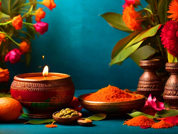 Hindu indian festival background for gudipadwa or ugadi festival wishes