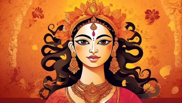 힌두 신화의 여신 두르가 마 (Durga Maa)