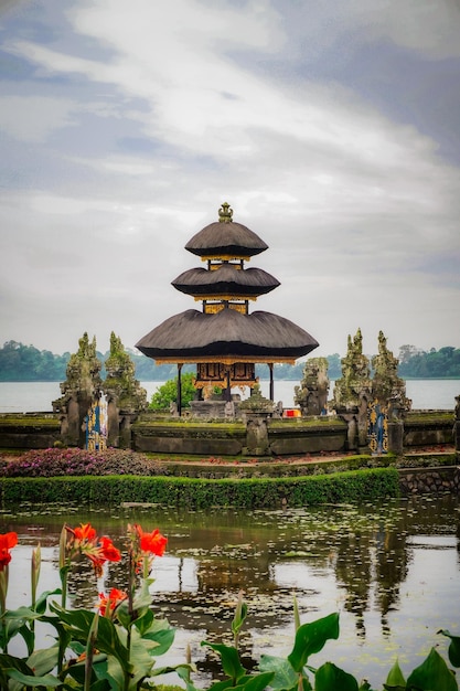 the hindu place of worship is in the middle of the lake in bali purabedugul bali