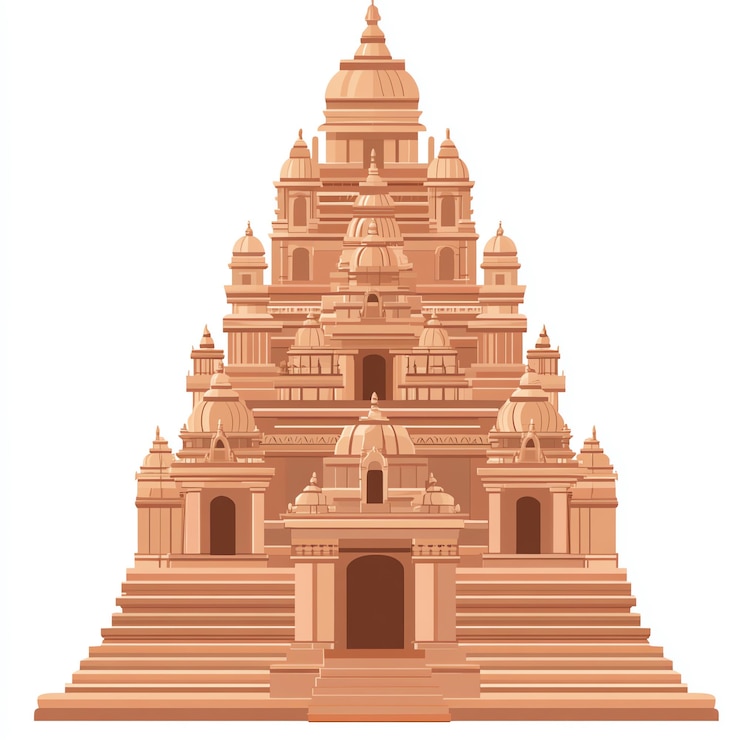 Photo hindu temple indian style illustration