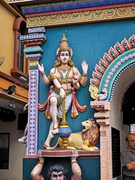 The Hindu temple in Little India Singapore