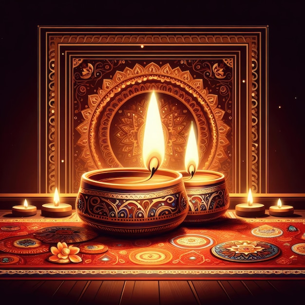 Hindu traditional candles