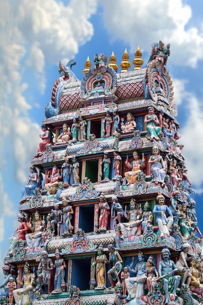 Hinduism symbols in the daytime sky.