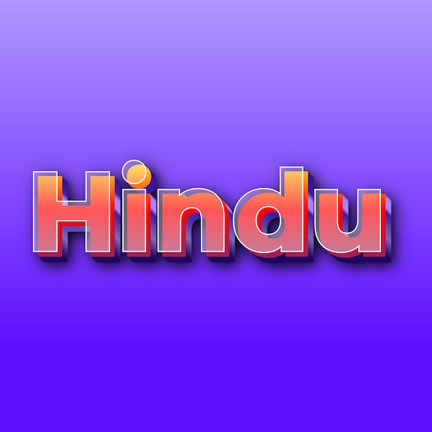 Hindutext effect jpg gradient purple background card photo