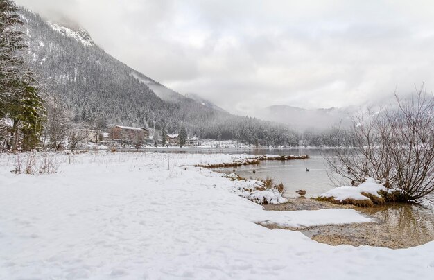 Hintersee at winter time