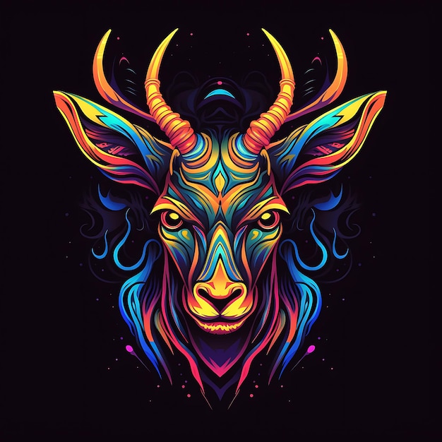 hip colorful Impala head design