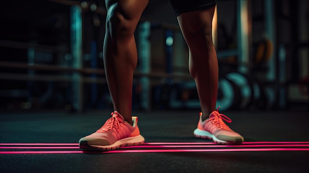 Hip thrusts showcase lower body strength with resistance band loop