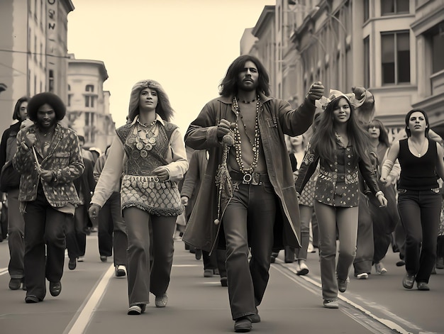 Foto proteste e attivismo hippie