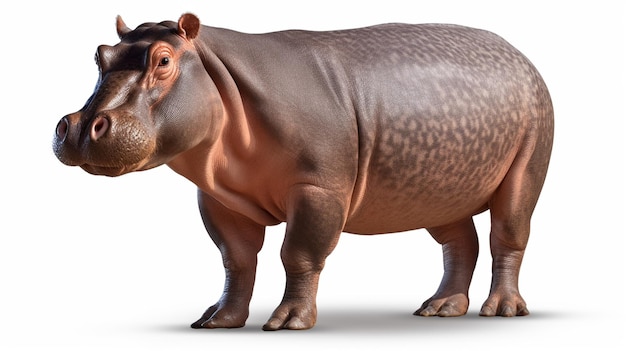Hippo kalf geïsoleerd Hippopotamus amphibius