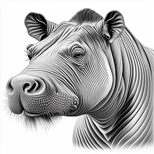 Photo hippopotame coloring page for adults coloring page for kids