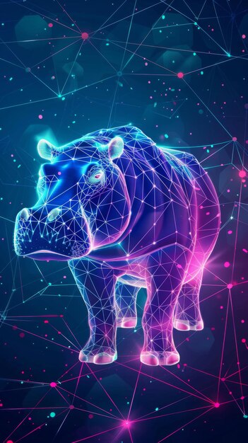 Photo hippopotamus cool character background for hd wallpaper