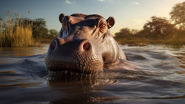 Hippopotamus high quality background