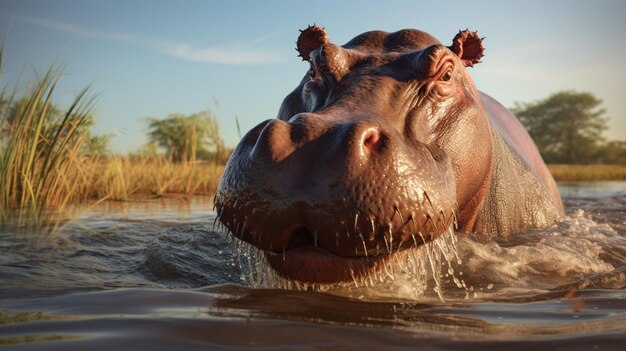 Hippopotamus high quality background