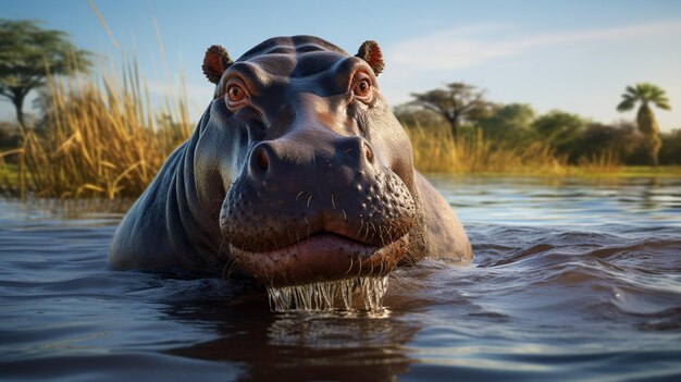 Hippopotamus high quality background