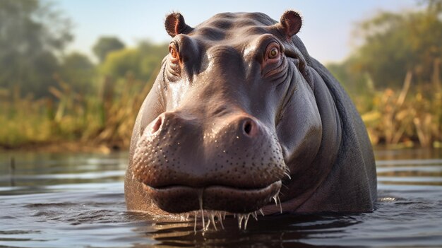 Hippopotamus high quality background