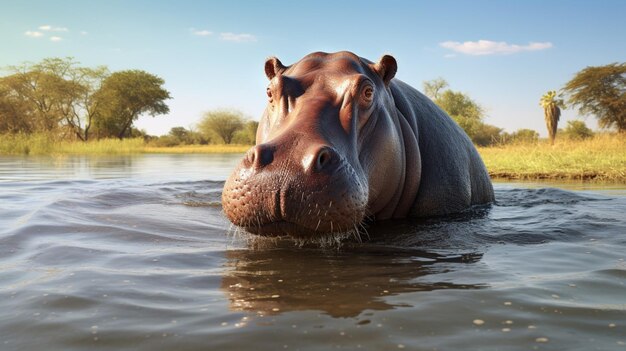 Hippopotamus high quality background