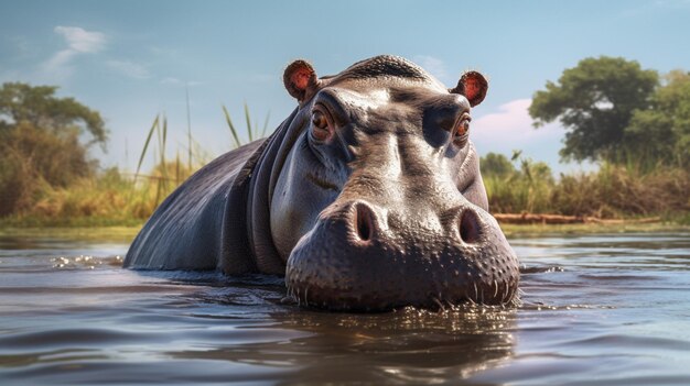 Hippopotamus high quality background