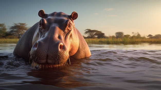 Hippopotamus high quality background