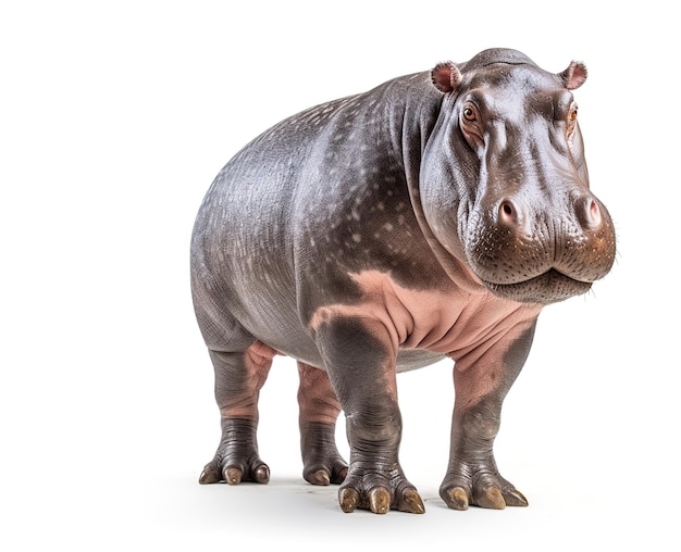 Photo hippopotamus isolated on background