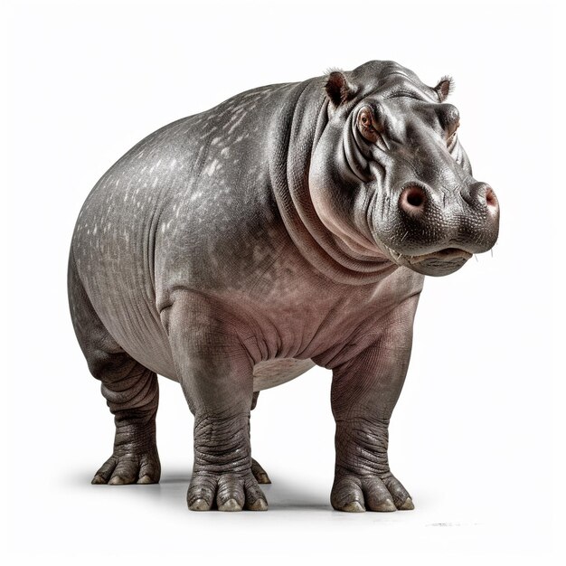 Photo hippopotamus isolated on white background