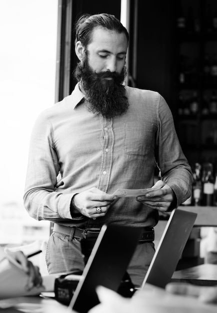 Hipster businessman 