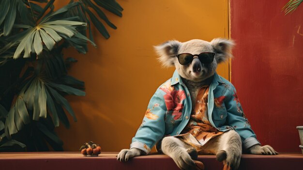 Foto hipster koala stijl