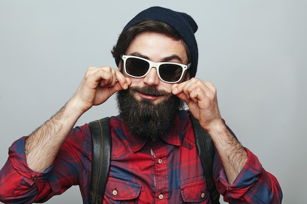 Photo hipster man with beard