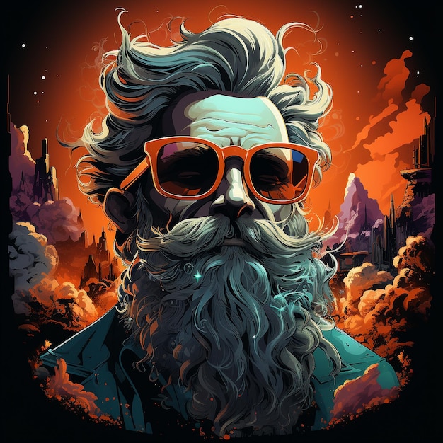 Hipster nerdy grafische illustratie