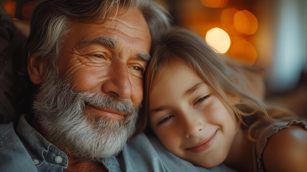 A hipster son enjoying the company of his senior father at home two generations of men sharing their beards and enjoying the comfort of being at home in fathers day with love of family