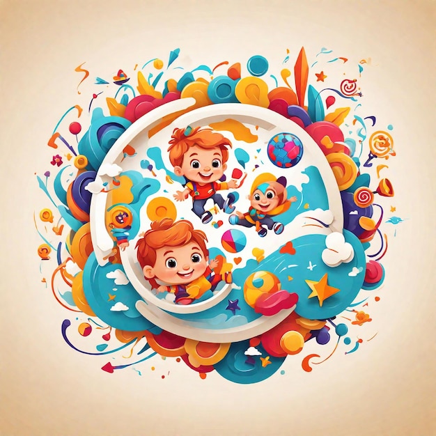 hires poster for digital natives playful and visually stunning design of kids babies