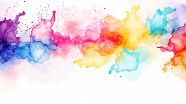 Photo his abstract background features a playful splash of watercolor