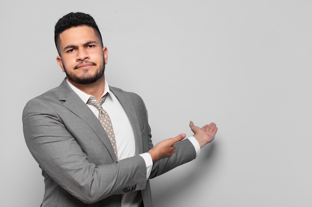 Hispanic businessman angry expression