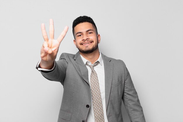 Hispanic businessman happy expression