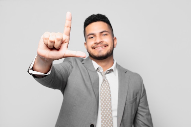 Hispanic businessman happy expression