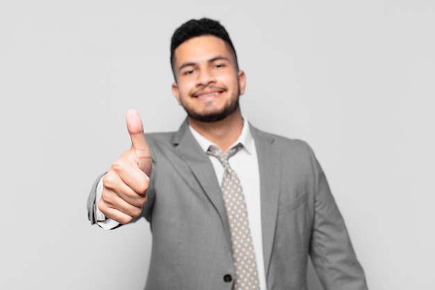 Hispanic businessman with happy expression