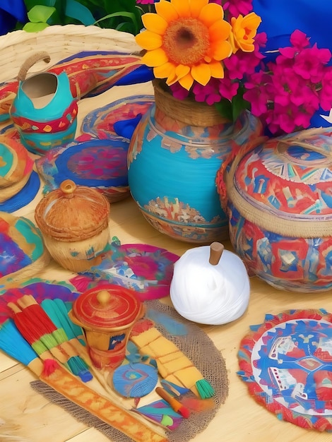 Foto hispanic heritage crafts ai generato