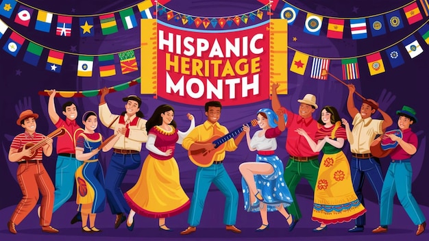 hispanic heritage month banner poster web banner