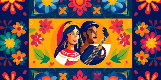 Hispanic Heritage Month celebration background