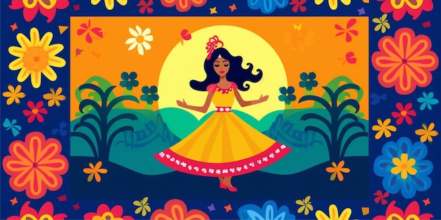 Hispanic heritage month celebration background