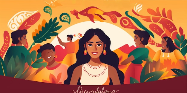 Hispanic Heritage Month celebration background