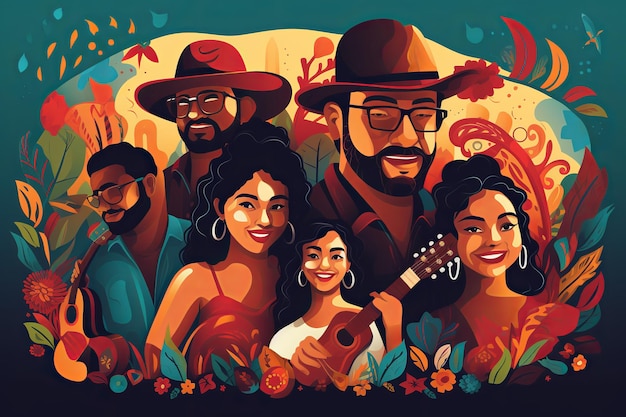 Hispanic Heritage Month Vector illustration