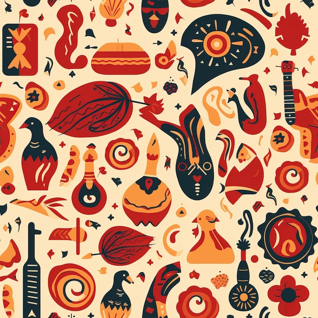 Hispanic Heritage Pattern Background