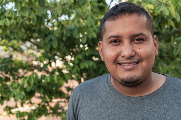 Hispanic man in an outdoor environment