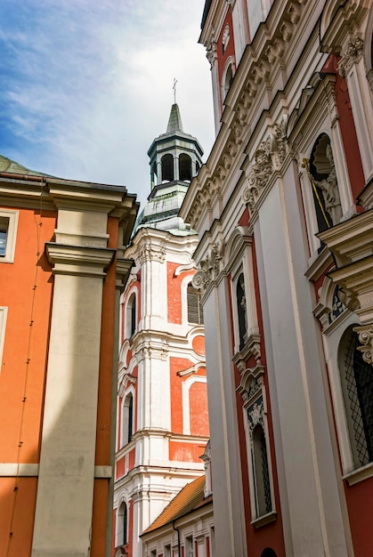 Historic baroque Basilica Minor church in Poznan